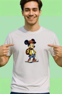 Tricou Mickey modern cu sapca si ghiozdan urban Copii | Dama | Barbat Barbat - Img 2