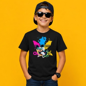 Tricou Mickey Mouse Beach Chill Urban Street Art Colorful, din bumbac 100%, tricou negru, Copii | Dama | Barbat - Img 3