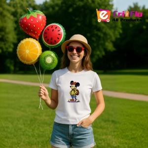 Tricou Mickey streetwear cu hanorac si rucsac rosu Copii | Dama | Barbat Barbat - Img 11