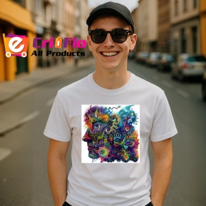Tricou Microscop artistic cu forme si linii psihedelice Copii | Dama | Barbat - Img 6