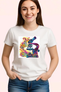 Tricou Microscop colorat stil graffiti desen digital Copii | Dama | Barbat