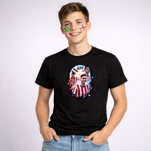 Tricou Miguel Almiron Paraguay World Cup Fifa 2026 V3, din bumbac 100%, tricou negru, Copii | Dama | Barbat - Img 2