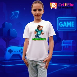 Tricou Minecraft Aventurierul Steve Tricou Alb Copii | Dama | Barbat - Img 2