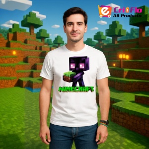 Tricou Minecraft Enderman Clasic Tricou Alb Copii | Dama | Barbat