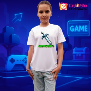 Tricou Minecraft Sabie Magica Tricou Alb Copii | Dama | Barbat - Img 2