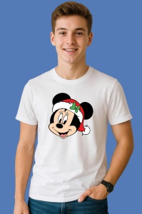 Tricou Minnie Chip Zambitor Cu Fundita Verde, din bumbac 100% Copii | Dama | Barbat