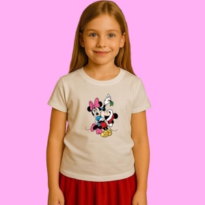 Tricou Minnie Si Mickey Dans Craciun, din bumbac 100%, tricou alb, Copii | Dama | Barbat - Img 2