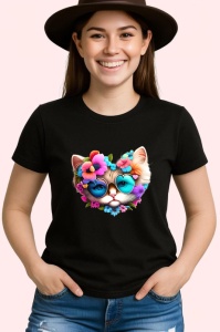 Tricou Motocicleta pe plaja stil retro cu palmieri Copii | Dama | Barbat, culoare negru - Img 3