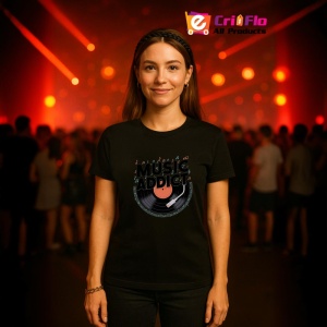 Tricou Music Addict Disc Vinil Text, Copii | Dama | Barbat, culoare negru - Img 10