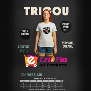Tricou Music Addict Disc Vinil Text, Copii | Dama | Barbat - Img 12