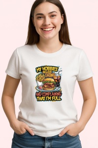 Tricou My Hobbies Include Eating And Complaining, Copii | Dama | Barbat - Img 4