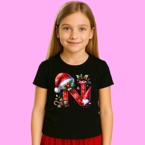 Tricou N Litere Craciun Cu Spiridus Si Caciula Mos, din bumbac 100% Copii | Dama | Barbat - Img 2