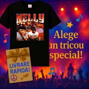 Tricou Nelly - Retro Style, muzica Hip-Hop / Trap, Dama | Barbat | Copii, Culoare Negru - Img 15