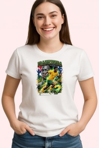 Tricou Nestory Irankunda Australia Talent Fotbal, din bumbac 100% , tricou alb pentru Copii | Dama | Barbat