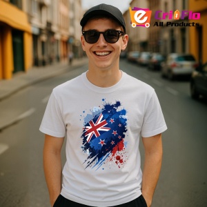 Tricou New Zealand Steag Splash Art, Copii | Dama | Barbat - Img 7