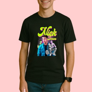 Tricou Nick Jonas, muzica Hip-Hop / Trap, Dama | Barbat | Copii, Culoare Negru