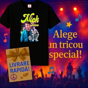 Tricou Nick Jonas, muzica Hip-Hop / Trap, Dama | Barbat | Copii, Culoare Negru - Img 15