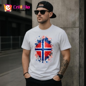 Tricou Norway Steag Splash Art, Copii | Dama | Barbat