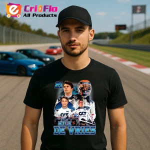 Tricou Nyck De Vries Colaj Costum Alb Echipa Formula 1, Copii | Dama | Barbat - Img 8