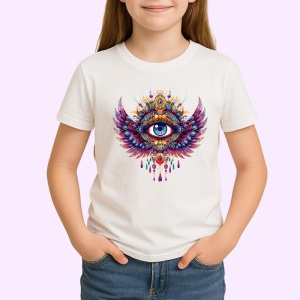 Tricou ochi mandala aura foc si pene, Copii | Dama | Barbat - Img 3