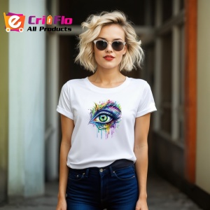 Tricou ochi mandala curcubeu stil pana, Copii | Dama | Barbat - Img 11