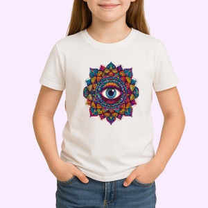 Tricou ochi mandala echilibru floare chakra, Copii | Dama | Barbat - Img 3