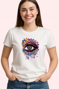 Tricou ochi mandala gene ascutite violet, Copii | Dama | Barbat - Img 4