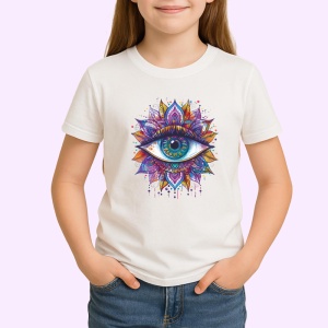 Tricou ochi mandala lotus visator, Copii | Dama | Barbat - Img 3