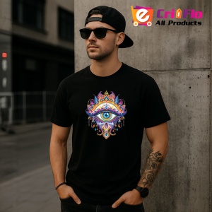 Tricou Ochi mandala picatura centrala majestuoasa, Copii | Dama | Barbat , tricou negru - Img 11