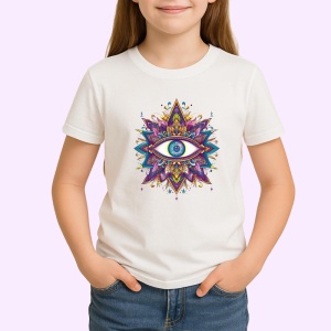 Tricou ochi mandala stea sacra ornamentata, Copii | Dama | Barbat - Img 3