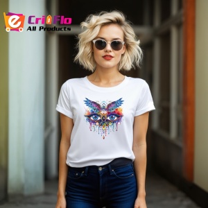 Tricou ochi mandala stil phoenix stropi colorate, Copii | Dama | Barbat - Img 11