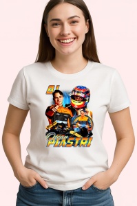 Tricou Oscar Piastri Colaj Costum Portocaliu Mclaren Formula 1, Copii | Dama | Barbat - Img 3