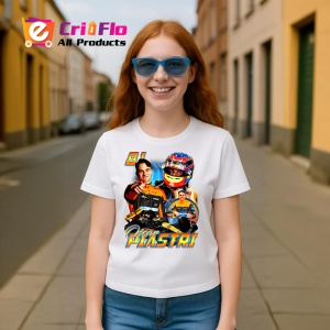 Tricou Oscar Piastri Colaj Costum Portocaliu Mclaren Formula 1, Copii | Dama | Barbat - Img 7