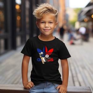 Tricou Panda Fight Now Tricou Negru - Copii | Dama | Barbat - Img 2