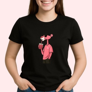 Tricou Pantera Roz Negru, Copii | Dama | Barbat - Img 3