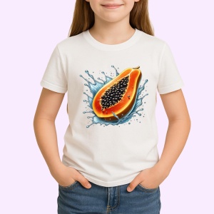 Tricou Papaya in val acvatic, Fructe, Copii | Dama
