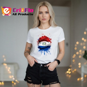 Tricou Paraguay Steag Splash Art, Copii | Dama | Barbat - Img 11