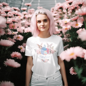 Tricou Pascal Dama Personalizat - Cadou Perfect de Paște! - din bumbac, personalizat - Cadou - Img 4