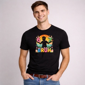 Tricou Paste 67 Easter Bunny Bruh Colorful Eggs Basket, din bumbac 100%, tricou negru, Copii | Dama | Barbat - Img 2