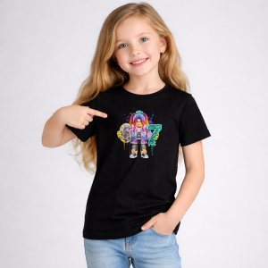 Tricou Paste 67 Roblox Girl Rainbow Drip Urban Style, din bumbac 100%, tricou negru, Copii | Dama | Barbat - Img 2