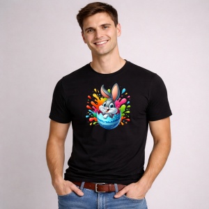 Tricou Paste Bugs Bunny Paste Ou Colorat Graffiti, din bumbac 100%, tricou negru, Copii | Dama | Barbat - Img 3