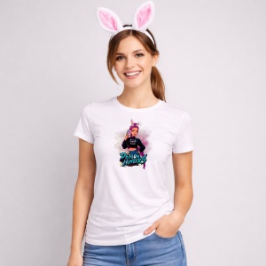 Tricou Paste Demon Hunters Kpop Girl Easter Stil Modern, din bumbac 100%, tricou alb, Copii | Dama | Barbat - Img 3
