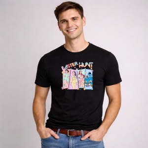Tricou Paste Easter Hunt Kpop Girls Grup Oua Colorate, din bumbac 100%, tricou negru, Copii | Dama | Barbat - Img 2