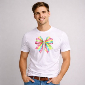 Tricou Paste Fundita Pastel Colorata Cu Buline Cute, din bumbac 100%, tricou alb, Copii | Dama | Barbat - Img 3
