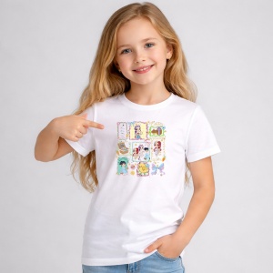 Tricou Paste Kpop Stickers Easter Set Pastel Cute, din bumbac 100%, tricou alb, Copii | Dama | Barbat - Img 2