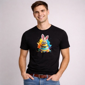 Tricou Paste Minion Paste Ou Colorat Splash Vesel, din bumbac 100%, tricou negru, Copii | Dama | Barbat - Img 3