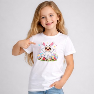 Tricou Paste Roblox Copil Costum Iepuras Happy Easter Oua Flori, din bumbac 100%, tricou alb, Copii | Dama | Barbat