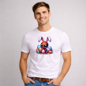 Tricou Paste Spiderman Paste Cos Oua Colorate Erou, din bumbac 100%, tricou alb, Copii | Dama | Barbat - Img 2