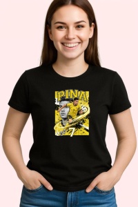 Tricou Paulius Pina Brunei Jucator Fotbal, din bumbac 100%, tricou negru Copii | Dama | Barbat - Img 3