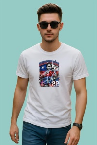 Tricou Paulo Diaz Chile Aparator Fotbal, din bumbac 100% , tricou alb pentru Copii | Dama | Barbat - Img 3